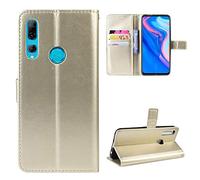 Funda para Huawei Y9 Prime 2019 ,Funda para Huawei P Smart Z STK-LX1 / Honor 9X STK-LX2 STK-L22 / Y9 Prime 2019 STK-L21 STK-LX3 STK-L03B / Enjoy 10 Plus Funda Cartera de cuero con solapa Case Gold