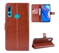 Funda para Huawei Y9 Prime 2019 ,Funda para Huawei P Smart Z STK-LX1 / Honor 9X STK-LX2 STK-L22 / Y9 Prime 2019 STK-L21 STK-LX3 STK-L03B / Enjoy 10 Plus Funda Cartera de cuero con solapa Case Brown