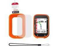 Funda para iGPSPORT BSC200S/BSC300T Ciclocomputador yystao Funda Protectora de Silicona Incluye un Protector de Pantalla de TPU Suave y un Cordón - Resistente a Golpes, Polvo, Impermeable, Naranja