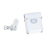Funda para impresora Fujifilm para Instax Link Square, almacenamiento protector de piel sintética vintage con correa para el hombro, bolsa de transporte portátil de viaje (blanco)
