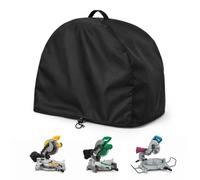 Funda para Ingletadora para RYOBI EMS216L, Impermeable Antipolvo Oxford 420D, Cubierta Protectora de Sierra Radial con Cordón Ajustable para Taller