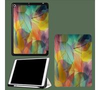 Funda para iPad 10 Generación 2022 Tableta 10.9 Pulgadas,iPad 10.9" 10th Generación con Portalápiz,Soporte Tríptico,Auto-Sueño/Estela,Cubierta Protectora Hojas Transparentes Retro Plantas-Multicolor