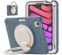 Funda para iPad 8,3 Pulgadas Mini 6 2021 con Soporte para bolígrafo, Correa de Mano y Correa de Hombro Ajustable y Funda Triple Duradera, Color Azul Marino