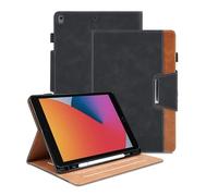 Funda para iPad 8th Gen / 7th Gen/iPad Pro 10.5" / iPad Air 3rd Gen PU Cuero Flip Tableta Carcasa con Auto Activación/Reposo y Cierre Magnético Múltiple Ángulo Soporte Cubierta, Negro