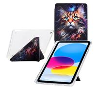 Funda para iPad 9,7 Pulgadas 6.ª/5.ª Generación 2018/2017 / Air 2, Delgada Smart Cover con Auto-Sueño/Estela, Soporte de Visualización Multiángulo, Bandeja para Bolígrafos - Felinos