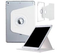 Funda para iPad 9th 8th 7th Gen 10.2 pulgadas, iPad Air 3ª/iPad Pro 10.5 pulgadas, DMaos Slim Magnetic desmontable Smart Cover, soporte plegable, rotación de 360°, color blanco