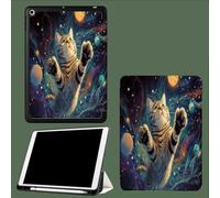 Funda para iPad Air 13 Pulgadas (M3/M2-2025/2024) con portalápices, Estuche Plegable ultradelgado y Ligero para iPad Air de 13" con activación/suspensión automática,Gato Planeta
