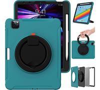 Funda para iPad Air de 5 Gen/4 Gen 10,9 Pulgadas con asa, Ultraligera y Resistente Funda para niños con Soporte Giratorio y Soporte para bolígrafos, Color Azul