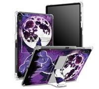 Funda para iPad Air de 5ª generación 2022 / iPad Air 4ª 2020, funda de 10.9 pulgadas con soporte para lápices, parte trasera transparente con lunas de lobo, protección de esquinas a prueba de golpes
