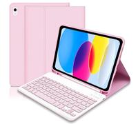 Funda para iPad de 10ª generación con teclado de 10.9 pulgadas 2022, funda de teclado para iPad de 10ª generación, funda inteligente delgada con teclado Bluetooth desmontable y soporte para lápiz