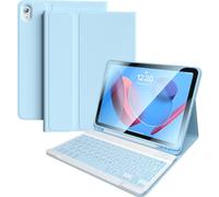 Funda para iPad de 10ª generación con teclado para Apple de 10ª generación 2022 de 10.9 pulgadas, funda para teclados con soporte para lápices, teclado recargable BT desmontable para el nuevo iPad de