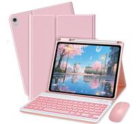 Funda para iPad de 11ª generación - Funda delgada tipo libro y mouse (rosa)