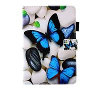 Funda para iPad de 9,7 pulgadas 2018 2017 / iPad Air - Funda protectora con múltiples ángulos con función de atril y encendido automático para Apple iPad de 9,7 pulgadas (sexta generación, quinta generación, 7ª generación) / iPad Air/iPad Air 2 Blue butterfly ipad mini 1/2/3/4/5