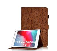 Funda para iPad Mini 7.9 Pulgadas, iPad Mini 5/4/3/2/1 Flip Cover de PU Cuero Protección Múlti Ángulos Soporte Case con Auto Reposo/Activación Protectora Carcasa, Marrón