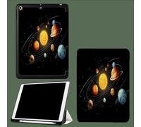 Funda para iPad Pro 11" (4.ª/3.ª/2.ª generación, 2022/2021/2020) Suave,Delgada,con Tres Pliegues,Soporte y portalápices,función de Reposo/activación automática,Planeta Universo