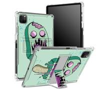 Funda para iPad Pro de 11 pulgadas de 4ª/3ª/2ª/1ª generación 2022/2021/2020/2018 con soporte para lápices, parte trasera transparente con helado de zombi, cubierta de esquina a prueba de golpes con