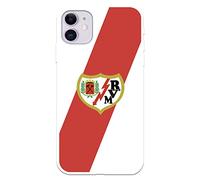 Funda para iPhone 11 del Rayo Vallecano Escudo para Proteger tu móvil. Carcasa para iPhone de Silicona Flexible con Licencia Oficial de Licencia Oficial Rayo Vallecano