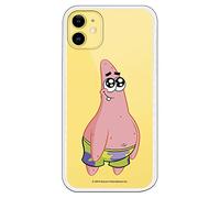 Funda para iPhone 11 Oficial de Bob Esponja Patricio Sonriendo para Proteger tu móvil. Carcasa para Apple de Silicona Flexible con Licencia Oficial de Nickelodeon.