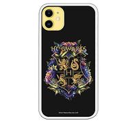 Funda para iPhone 11 Oficial de Harry Potter Hogwarts Floral para Proteger tu móvil. Carcasa para Apple de Silicona Flexible con Licencia Oficial de Harry Potter.