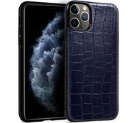 Funda para iPhone 11 Pro de piel de cocodrilo (azul) - COOL