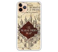 Funda para iPhone 11 Pro MAX Oficial de Harry Potter The Marauders Map Fondo para Proteger tu móvil. Carcasa para Apple de Silicona Flexible con Licencia Oficial de Harry Potter.