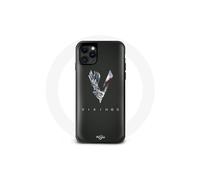 Funda para Iphone 11 Vikings Serie Temporada 6 logo V Espada Gris Fondo Negro