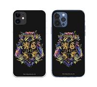 Funda para iPhone 12 - iPhone 12 Pro Oficial de Harry Potter Hogwarts Floral para Proteger tu móvil. Carcasa para Apple de Silicona Flexible con Licencia Oficial de Harry Potter.