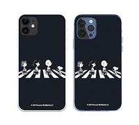 Funda para iPhone 12 - iPhone 12 Pro Oficial de Snoopy Personajes Beatles para Proteger tu móvil. Carcasa para Apple de Silicona Flexible con Licencia Oficial de Peanuts.