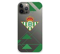 Funda para iPhone 12 Pro MAX del Real Betis Balompié Escudo Fondo Transparente para Proteger tu móvil. Capa de Silicona Flexible con Licencia Oficial Real Betis Balompié