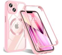 Funda para iPhone 13, Compatible con MagSafe, Antichoque con Protector de Pantalla Integrado transparente Atrás Flexible TPU Funda Integral 360° Full Body Protección Case Carcasa para iPhone 13 Negro