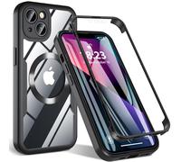 Funda para iPhone 13, Compatible con MagSafe, Antichoque con Protector de Pantalla Integrado transparente Atrás Flexible TPU Funda Integral 360° Full Body Protección Case Carcasa para iPhone 13 Negro