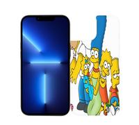 Funda para iPhone 13 de Los Simpson, compatible con iPhone, funda de cuero con cierre magnético y tapa abatible para teléfono móvil compatible con