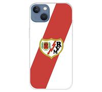 Funda para iPhone 13 del Rayo Vallecano Escudo para Proteger tu móvil. Carcasa para iPhone de Silicona Flexible con Licencia Oficial de Licencia Oficial Rayo Vallecano