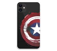 Funda para iPhone 13 Mini Oficial de Marvel Capitán América Escudo Transparente - Marvel. Elige el diseño Que más te guste para tu iPhone 13 Mini