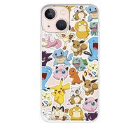 Funda para iPhone 13 Mini Oficial de Pokémon Patrón Sticker. Elige el diseño Que más te guste para tu iPhone 13 Mini