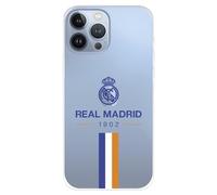 Funda para iPhone 13 Pro MAX del Real Madrid 1902 tansparente para Proteger tu móvil. Capa de Silicona Flexible con Licencia Oficial Real Madrid