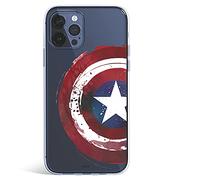 Funda para iPhone 13 Pro Oficial de Marvel Capitán América Escudo Transparente - Marvel