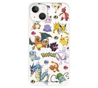 Funda para iPhone 14 Oficial de Pokémon, Sticker Pokémon y Poké Ball para Proteger tu móvil. Carcasa para iPhone de Silicona Flexible con Licencia Oficial de Pokémon