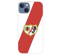 Funda para iPhone 14 Plus del Rayo Vallecano Escudo para Proteger tu móvil. Carcasa para iPhone de Silicona Flexible con Licencia Oficial de Licencia Oficial Rayo Vallecano
