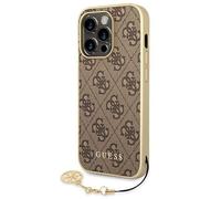 Funda Para iPhone 14 Pro Guess De Cuero Sintético Marrón Con Cadena Dorada