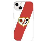 Funda para iPhone 15 del Rayo Vallecano Escudo tansparente para Proteger tu móvil. Carcasa de Silicona Flexible con Licencia Oficial Rayo Vallecano