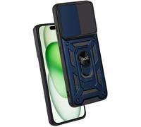 Funda para iPhone 15 Plus con anillo rígido (azul marino) - COOL