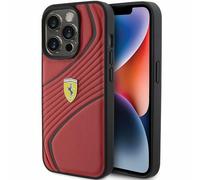 Funda Para iPhone 15 Pro Ferrari De Cuero Sintético Rojo