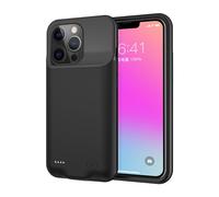 Funda para iPhone 15 Pro Max, [10000 mAh] Cargador Batería Externa Delgado Power Bank Portátil Funda Protectora (6,7 Pulgadas) (Negro)