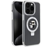 Funda para iPhone 15 Pro TPU Ring Stand Karl et Choupette