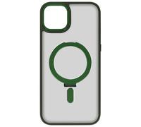 Funda para iPhone 15 Silicona Gel Anillo Función Soporte Verde