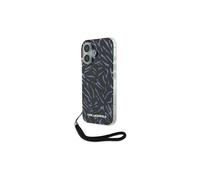 Funda para iPhone 16 Karl Lagerfeld Zebra con cordón, color morado