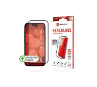 Funda para iPhone 16 Pro - DISPLEX - Cristal integral - Negro - Protección máxima - Rígido