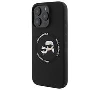 Funda para iPhone 16 Pro Max de Silicona Líquida con Diseño Karl y Choupette