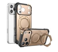 Funda para iPhone 17 Pro con soporte antichoque de 4.5 m y botón de foto